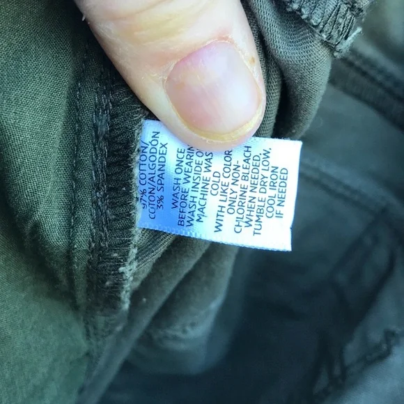 Ann Taylor LOFT Julie Olive Green Camo Trousers Pants Button Back Pockets 10 - Picture 8 of 15